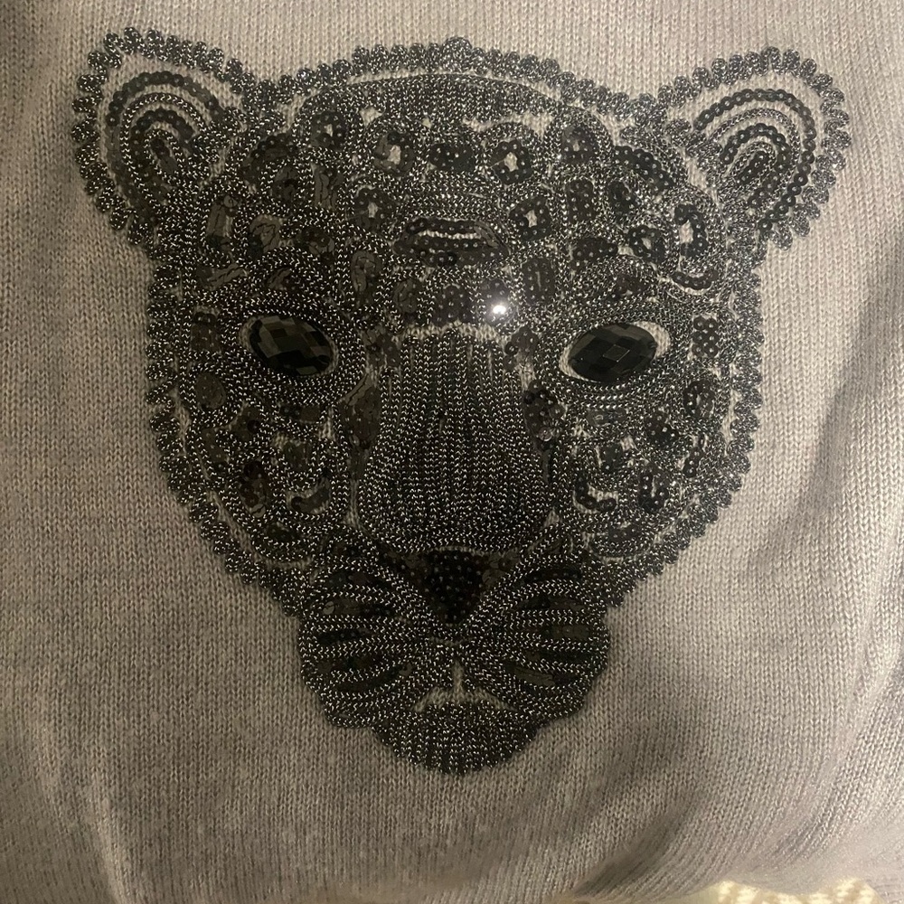 H&M Beaded tiger sweater